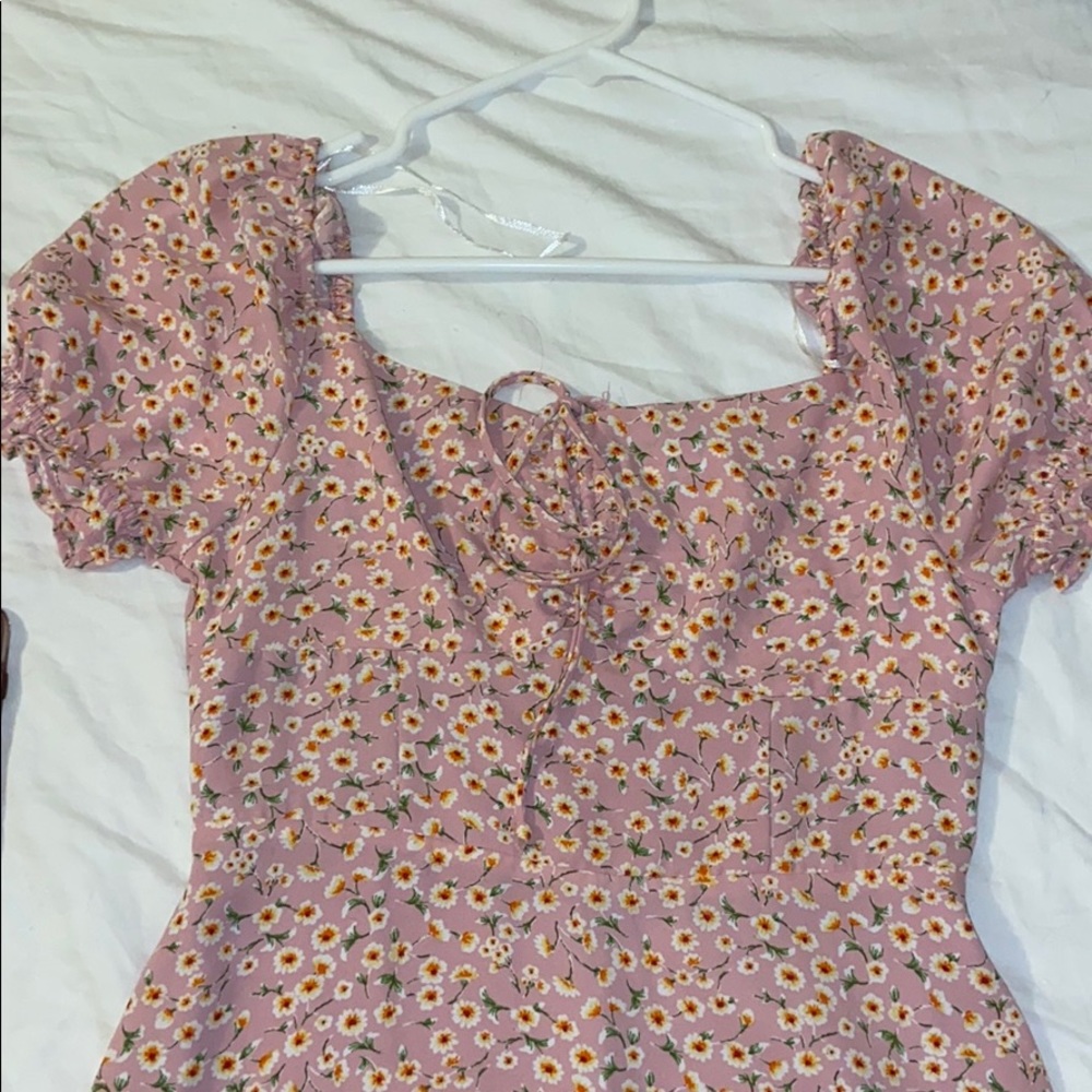 pink flower dress